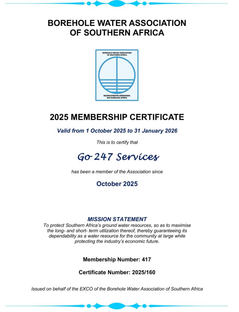 Go- 47 Services 2025 BWA Certificate